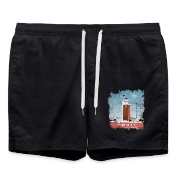 COLD STEAK Lighthouse Textilien und Geschenkartikel - Badeshorts - Schwarz - Vorne - AI Model Male 185 light (185cm)