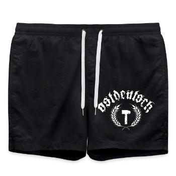 Ostdeutsch - Hammer und Ährenkranz - Badeshorts - Schwarz - Vorne - AI Model Male 185 light (185cm)