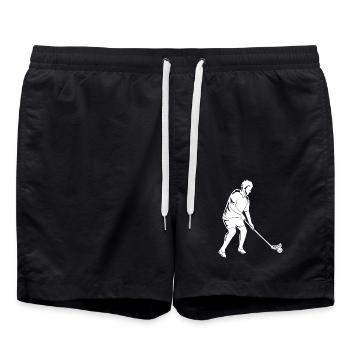 Floorball - Badeshorts - Schwarz - Vorne - AI Model Male 185 light (185cm)