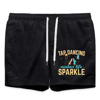 Stepptanz bringt das Leben zum Funkeln Stepptanztä - Badeshorts - Schwarz - Vorne - AI Model Male 185 light (185cm)