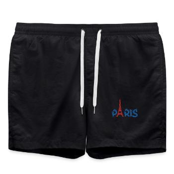 PARIS - Badeshorts - Schwarz - Vorne - AI Model Male 185 light (185cm)