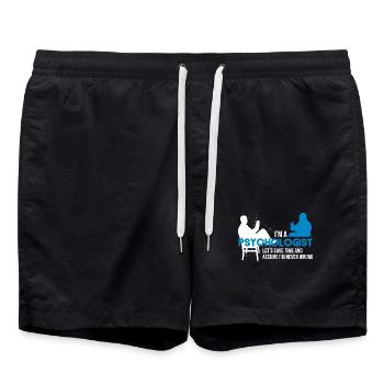 Einfühlsamer Psychologe Praxisalltag - Badeshorts - Schwarz - Vorne - AI Model Male 185 light (185cm)