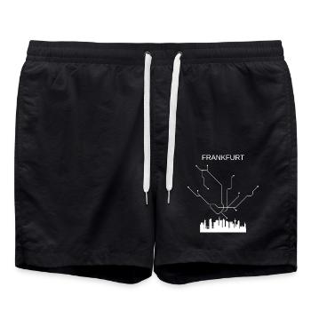 FRANKFURT - Badeshorts - Schwarz - Vorne - AI Model Male 185 light (185cm)