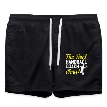 Bester Handball Trainer - Badeshorts - Schwarz - Vorne - AI Model Male 185 light (185cm)