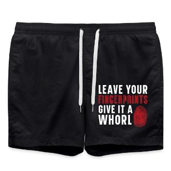 Hinterlasse deine Fingerabdrücke Hinterlasse einen - Badeshorts - Schwarz - Vorne - AI Model Male 185 light (185cm)