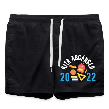 Kita Abgänger 2022 - Badeshorts - Schwarz - Vorne - AI Model Male 185 light (185cm)