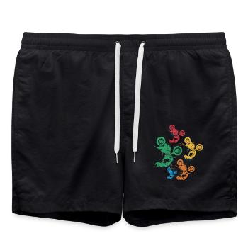 Motocross Dirtbike Dirt Biker Kinder Jungen - Badeshorts - Schwarz - Vorne - AI Model Male 185 light (185cm)