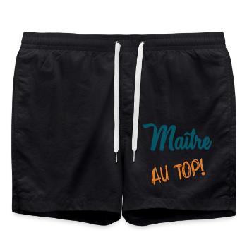 MASTER - Swim Trunks - black - Front - AI Model Male 185 light (185cm)