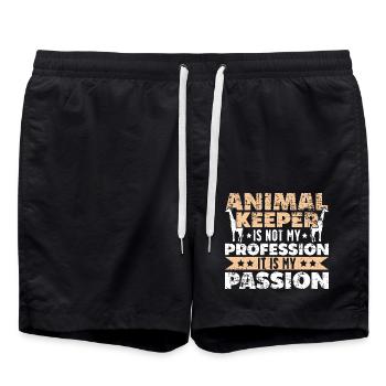 Tierpfleger Passion - Badeshorts - Schwarz - Vorne - AI Model Male 185 light (185cm)