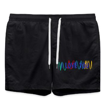 VALENTINSTAG. ICH LIEBE DICH. ICH LIEBE DICH. LIEBE. LIEBE - Badeshorts - Schwarz - Vorne - AI Model Male 185 light (185cm)