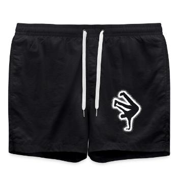 Breakdance Tanzen Breakdancer Kinder Breakdancer - Badeshorts - Schwarz - Vorne - AI Model Male 185 light (185cm)