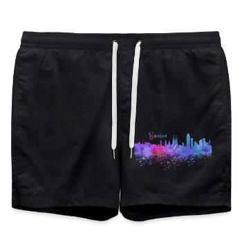 Barcelona - Badeshorts - Schwarz - Vorne - AI Model Male 185 light (185cm)
