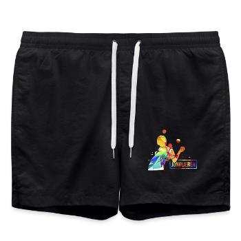 Flotter Jongleur Zirkusauftritt - Badeshorts - Schwarz - Vorne - AI Model Male 185 light (185cm)