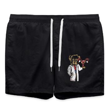 Hundeliebender Gynäkologe Praxis - Badeshorts - Schwarz - Vorne - AI Model Male 185 light (185cm)