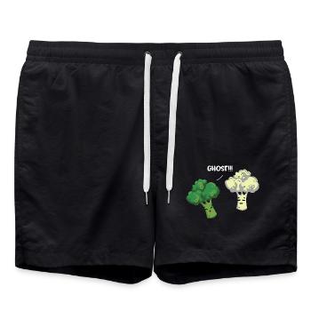 Verblüffter Brokkoli Blumenkohl - Badeshorts - Schwarz - Vorne - AI Model Male 185 light (185cm)