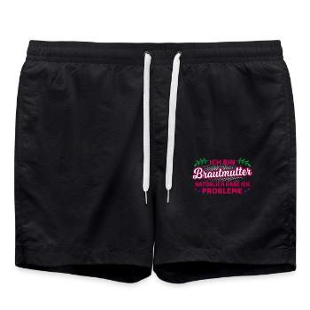 Brautmutter Brautmama Spruch Mutter Der Braut - Badeshorts - Schwarz - Vorne - AI Model Male 185 light (185cm)