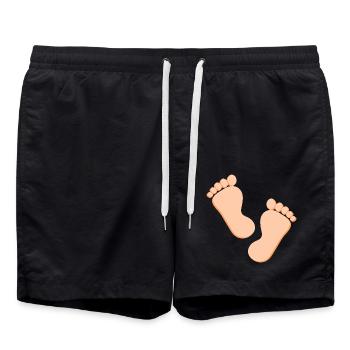 Fuß Füße Fußpflege Podologie - Badeshorts - Schwarz - Vorne - AI Model Male 185 light (185cm)