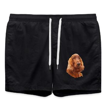 Irish Setter Red - Badeshorts - Schwarz - Vorne - AI Model Male 185 light (185cm)