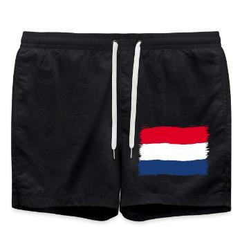Niederlande - Badeshorts - Schwarz - Vorne - AI Model Male 185 light (185cm)