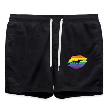 LGBT - Badeshorts - Schwarz - Vorne - AI Model Male 185 light (185cm)