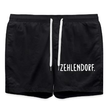 Zehlendorf Berlin Bezirk Fancy - Badeshorts - Schwarz - Vorne - AI Model Male 185 light (185cm)