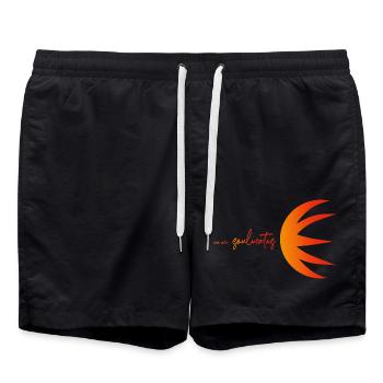 Seelenverwandte Paar Shirt seelenverwandt - Badeshorts - Schwarz - Vorne - AI Model Male 185 light (185cm)