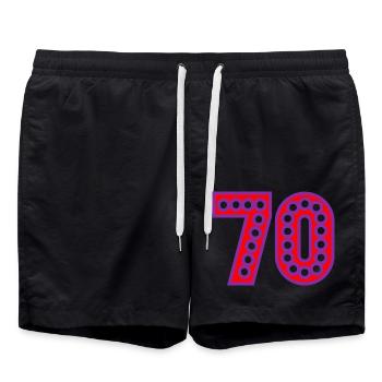 70. 70 ANS. 70e ANNIVERSAIRE. ANNIVERSAIRE 70 ANS. - Short de bain - noir - Devant - AI Model Male 185 light (185cm)
