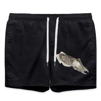 Sepia - Badeshorts - Schwarz - Vorne - AI Model Male 185 light (185cm)