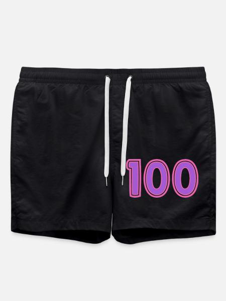 100. 100 YEARS. 100th ANNIVERSARY - Swim Trunks - black