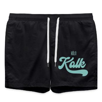 Köln Kalk T-Shirts & mehr - Badeshorts - Schwarz - Vorne - AI Model Male 185 light (185cm)