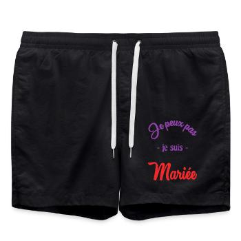 MARIEE. FUTURE MARIEE - Short de bain - noir - Devant - AI Model Male 185 light (185cm)