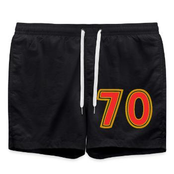 70. 70 ANS. 70e ANNIVERSAIRE. ANNIVERSAIRE 70 ANS. - Short de bain - noir - Devant - AI Model Male 185 light (185cm)