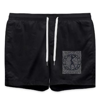 Waghalsige Turnerin Rhönradspirale - Badeshorts - Schwarz - Vorne - AI Model Male 185 light (185cm)