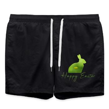 Happy Easter rabbit - Badeshorts - Schwarz - Vorne - AI Model Male 185 light (185cm)