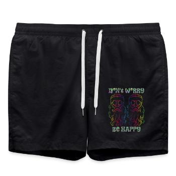 Psychedelische Hippies - Badeshorts - Schwarz - Vorne - AI Model Male 185 light (185cm)
