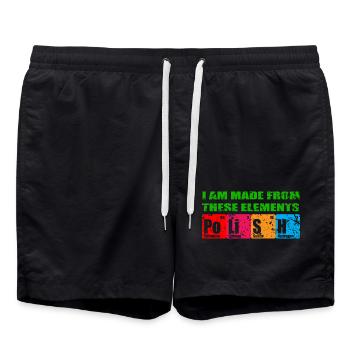 Polen Stolz Shirt - Badeshorts - Schwarz - Vorne - AI Model Male 185 light (185cm)