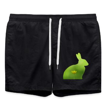 Hase - Badeshorts - Schwarz - Vorne - AI Model Male 185 light (185cm)