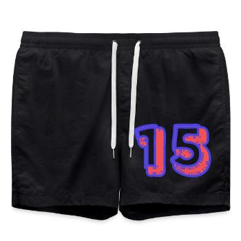 15. 15 ANS. 15e ANNIVERSAIRE. ANNIVERSAIRE 15 ANS. - Short de bain - noir - Devant - AI Model Male 185 light (185cm)