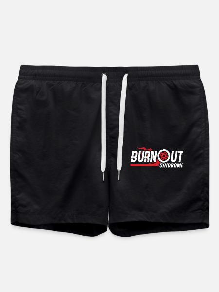 Burnout Woodstock Burn out Wheel Drift Drifting - Badeshorts - Schwarz