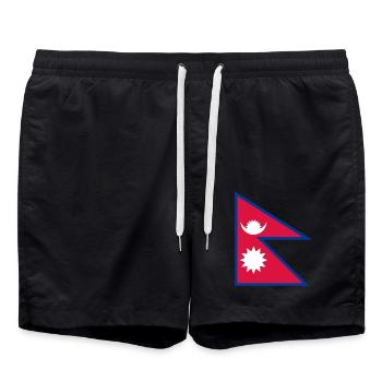 Nepal - Badeshorts - Schwarz - Vorne - AI Model Male 185 light (185cm)