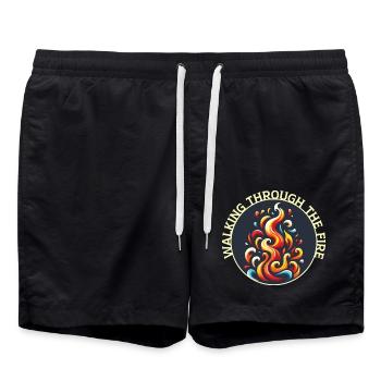 Songtexte Musikliebhaber Songwriter Musikfestival - Badeshorts - Schwarz - Vorne - AI Model Male 185 light (185cm)