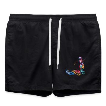 Leidenschaftliche Flamenco Tänzerin - Badeshorts - Schwarz - Vorne - AI Model Male 185 light (185cm)