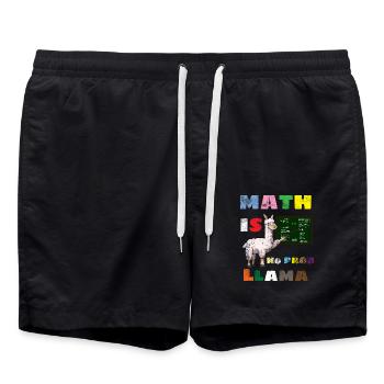 Math Joke - Badeshorts - Schwarz - Vorne - AI Model Male 185 light (185cm)