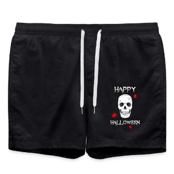 HALLOWEEN skull spiders - Badeshorts - Schwarz - Vorne - AI Model Male 185 light (185cm)