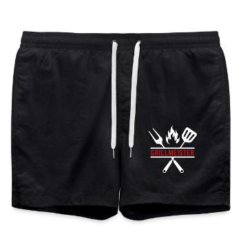 grillmeister - Badeshorts - Schwarz - Vorne - AI Model Male 185 light (185cm)