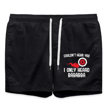 Can´t hear you - Drifting Sport Drift fans Racing - Badeshorts - Schwarz - Vorne - AI Model Male 185 light (185cm)