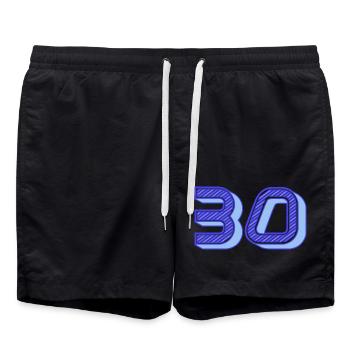 30. 30 YEARS. 30th ANNIVERSARY. 30 YEARS ANNIVERSARY. - Swim Trunks - black - Front - AI Model Male 185 light (185cm)