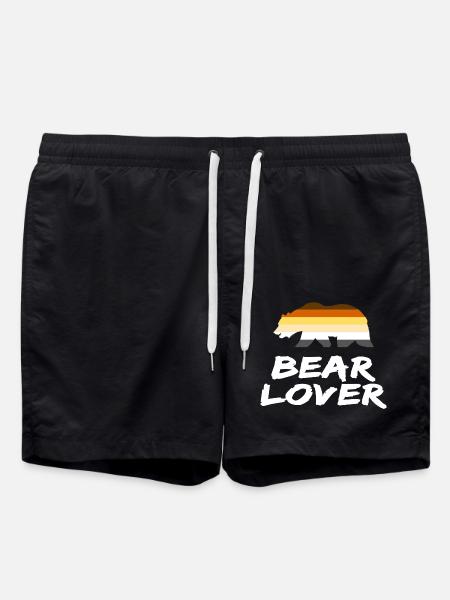 BEAR LOVER GAY LGBT PRIDE HOMOSEXUAL - Badeshorts - Schwarz
