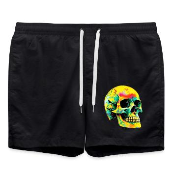 Totenkopf - Badeshorts - Schwarz - Vorne - AI Model Male 185 light (185cm)