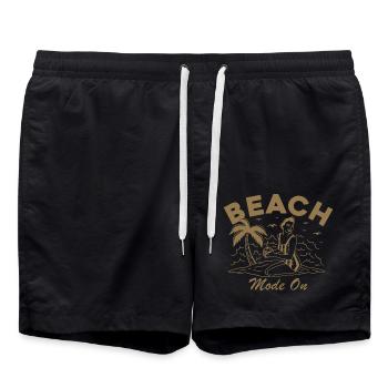 Beach Mode On - Badeshorts - Schwarz - Vorne - AI Model Male 185 light (185cm)